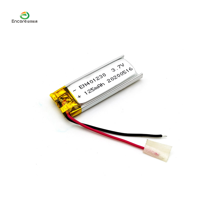 3,7v 125mah smarta bärbara enheter Lipo-batteri