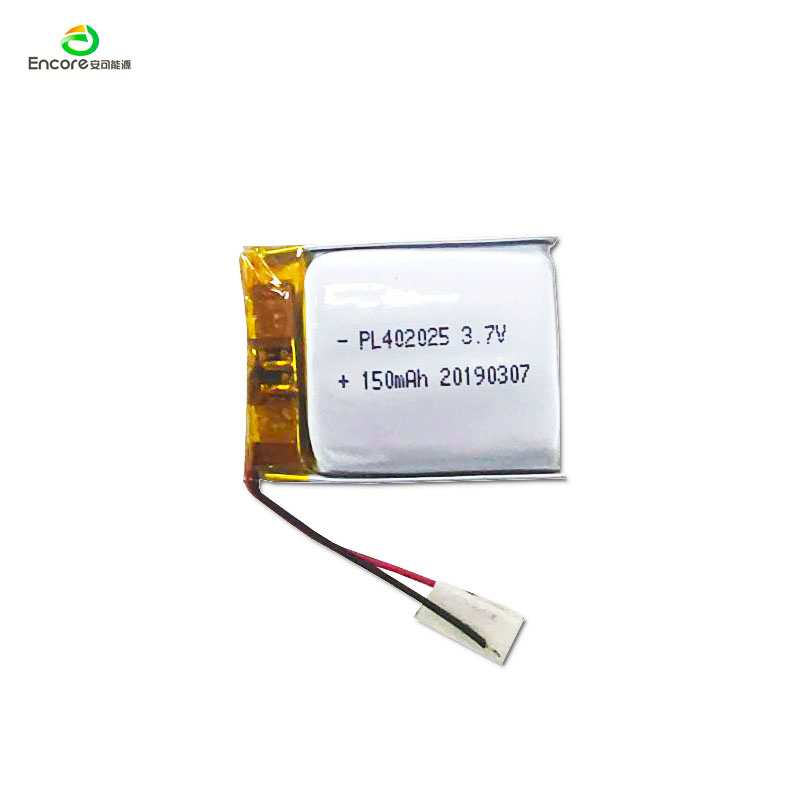 402025 150mAh 3,7v uppladdningsbart lipo-batteri