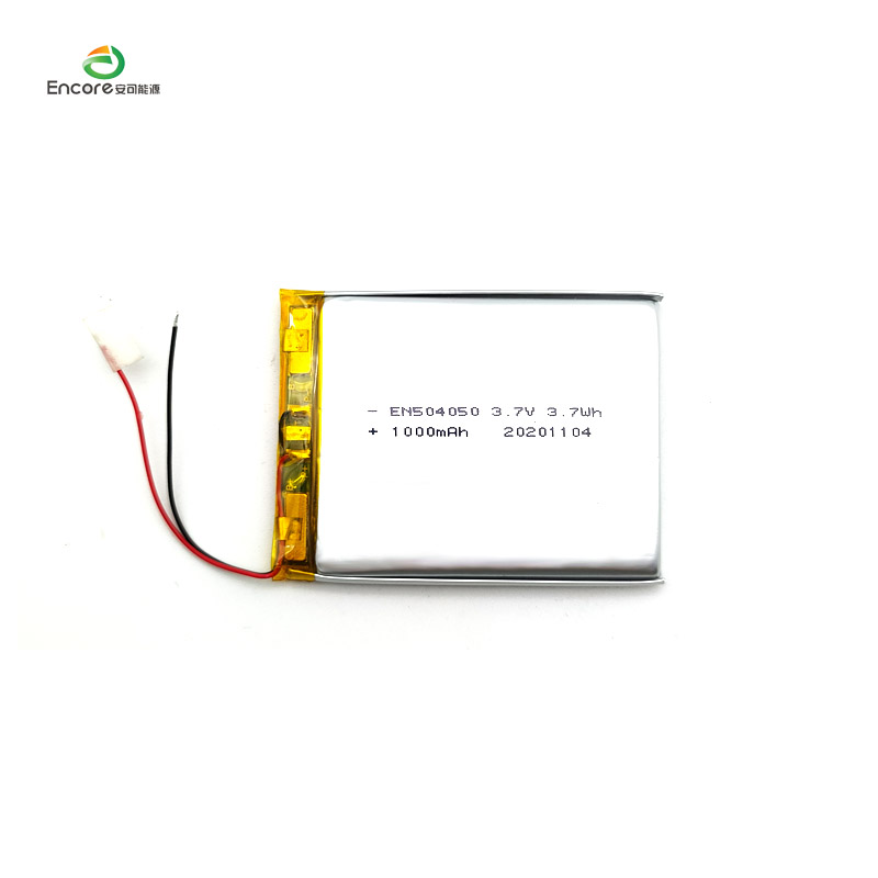 504050 3,7v 1000mah lipo JST-kontakt litiumpolymerbatteri för bärbar utbytesenhet med UL
