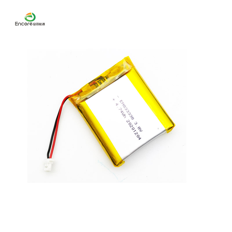 833338 1280mAh 3,8v uppladdningsbar lipocell